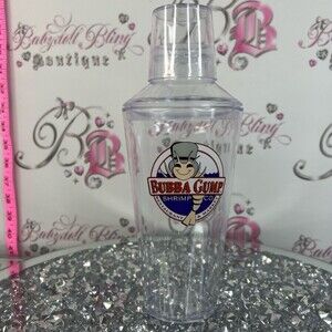 Bubba Gump cocktail shaker margarita Shrimp Co. Clear Plastic Tumbler - Clear